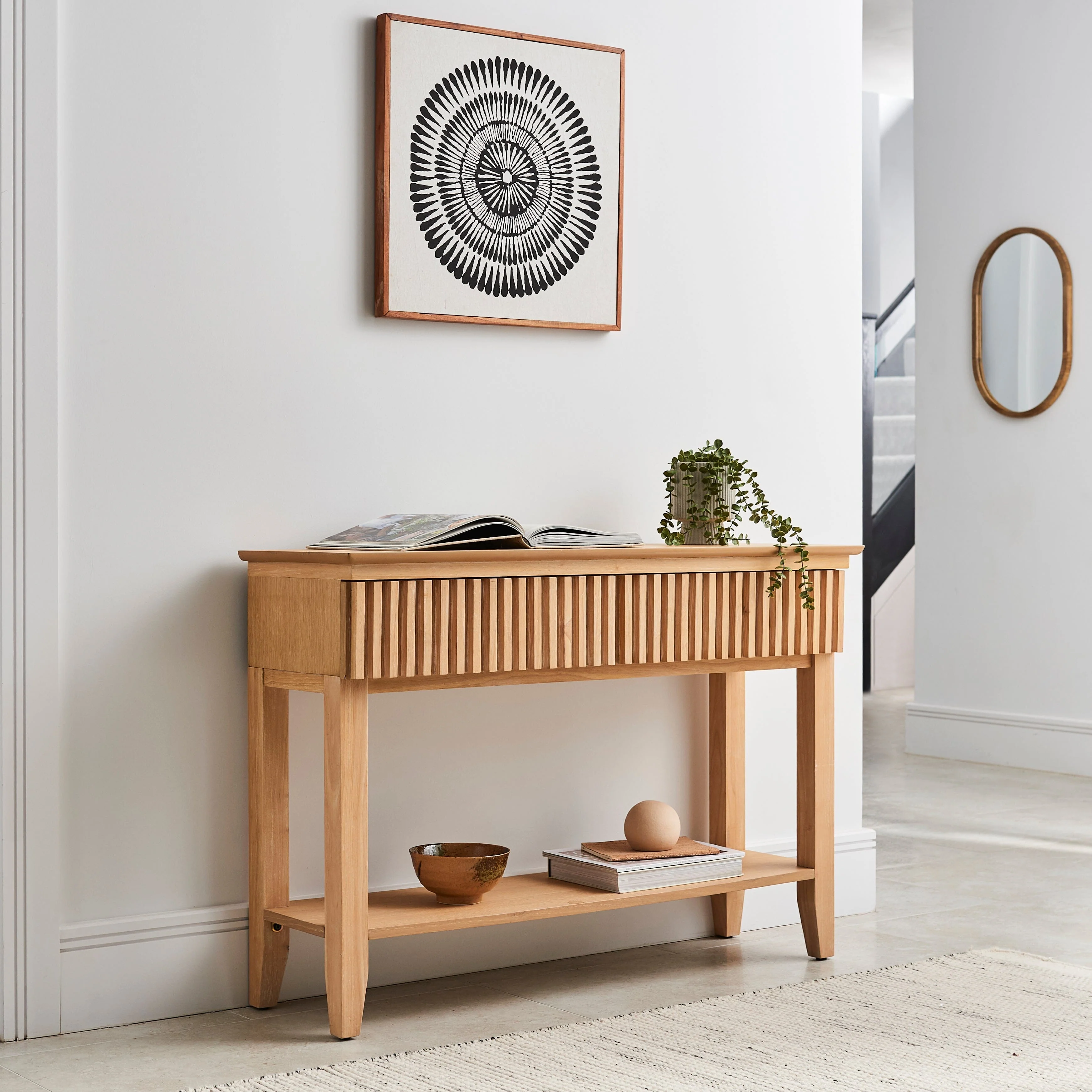 Willow Whitewash Oak Console Table - Image 2