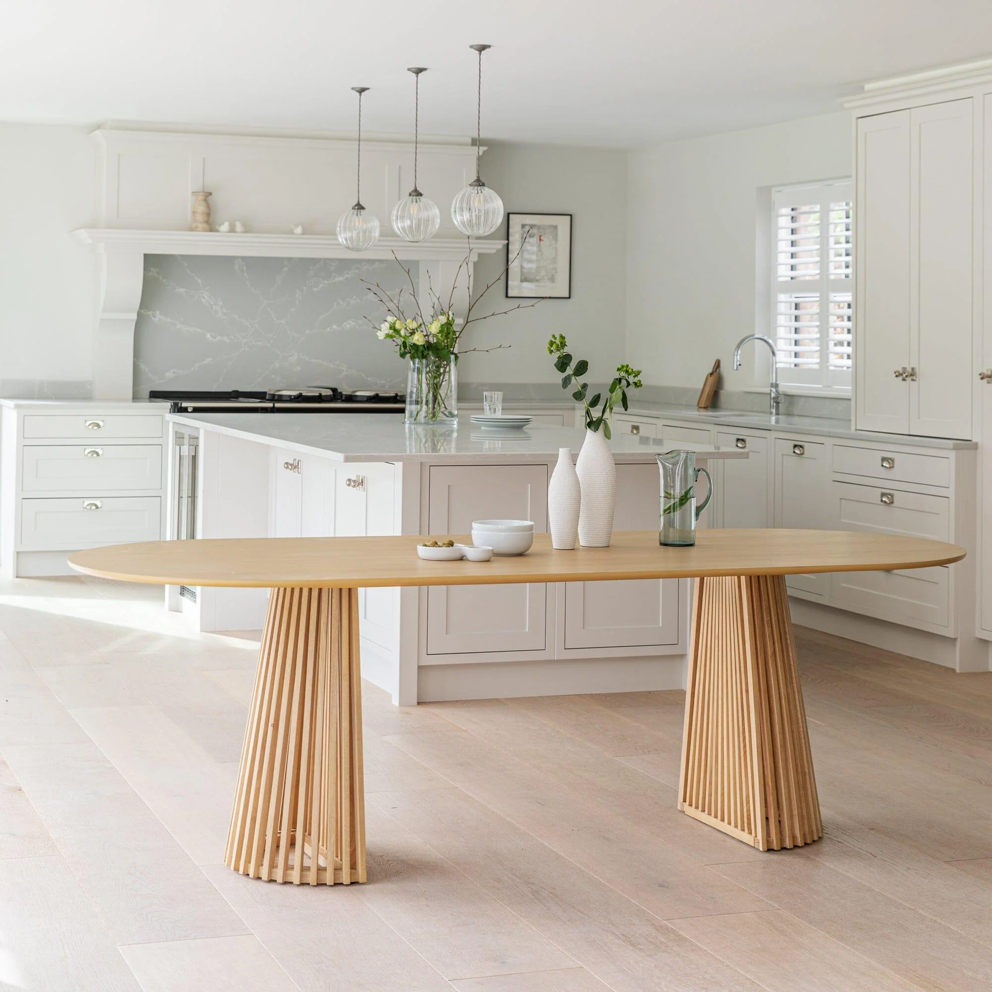 Willow Pale Oak Oval Dining Table - Image 3
