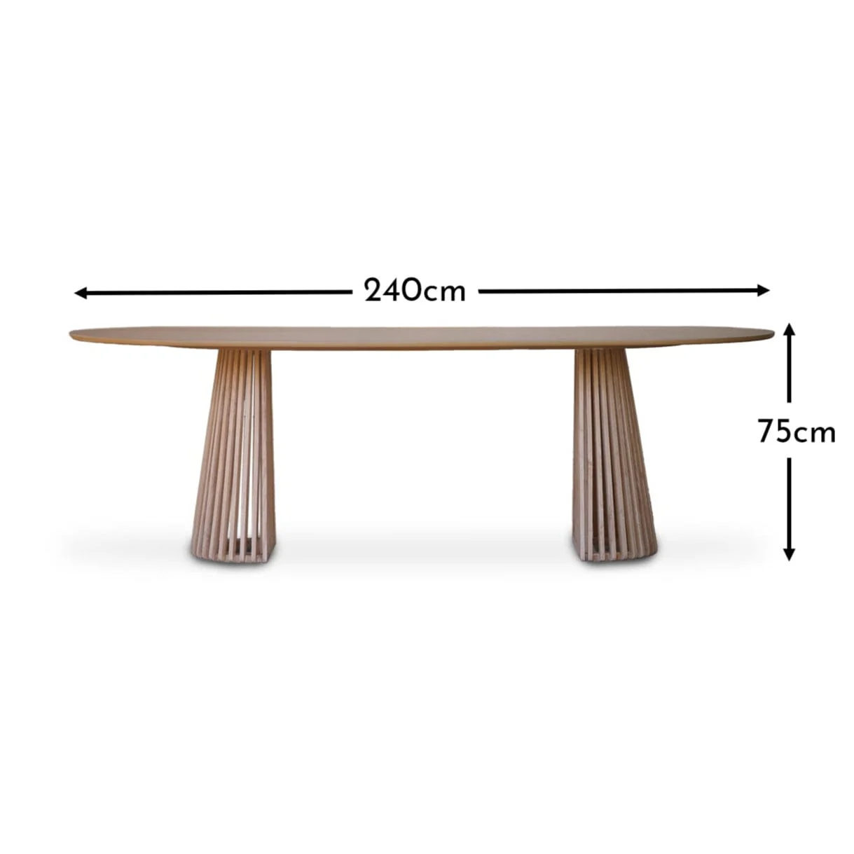 Willow Whitewash Oval Dining Table - Image 11