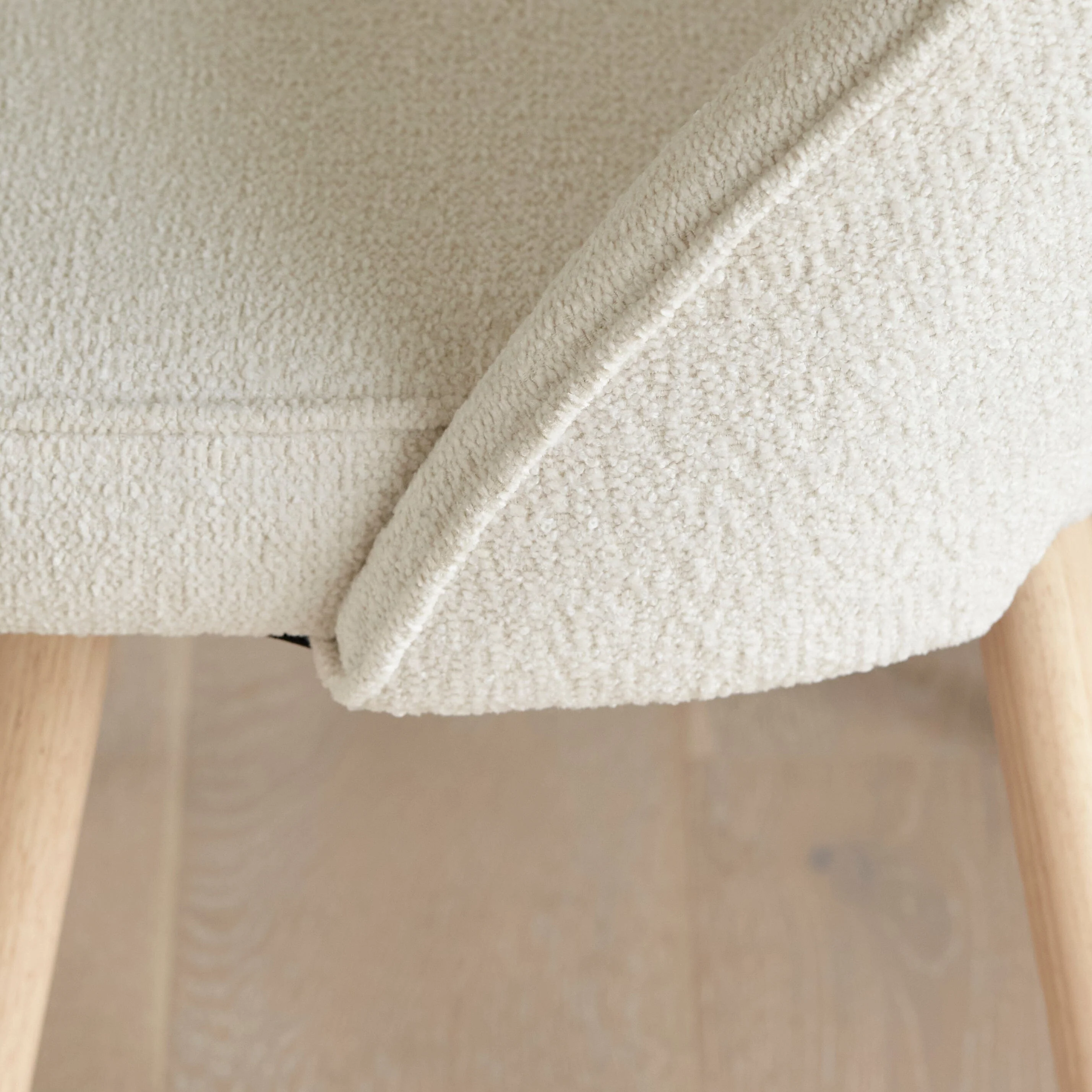 Marilyn Boucle Bar Stool - Whitewash Legs - Image 6